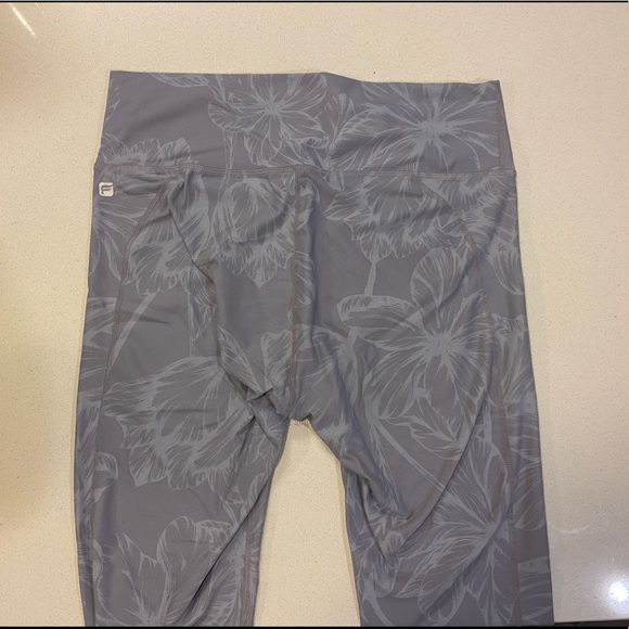 Gray Floral Fabletics Leggings - Picture 5 of 9